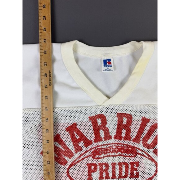 Rare Vintage 80s Russell Ahtletic Warrior Pride Football Jersey USA Made XL #75 - Picture 12 of 12